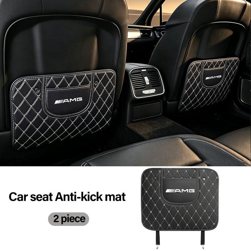 VFO1   Car Seat Back Anti Kick Mats Seatback Pad Protectors Cover Leather Interior For Mercedes Benz AMG A/B/C/E/S Class W203 W211 W212