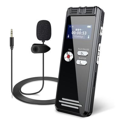 Ottosvo Voice Recorder [Innovative Design, Line Input Recording, 3.5mm External Microphone Included] Compact IC Recorder, 32GB Large Capacity, 1536kbp