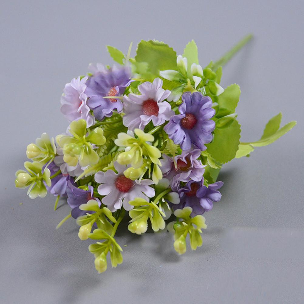 Bouquet Artificial Flowers Feature Head Offices Pastoral Silk Flower Weddings Chrysanthemum Pastoral Decoration фиолетовый