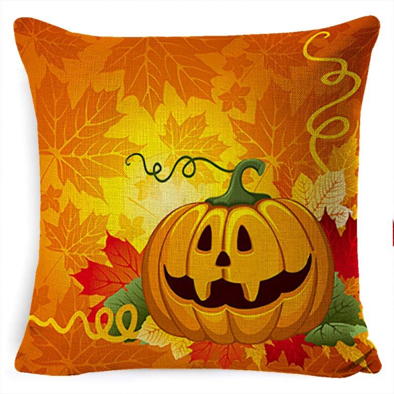 Throw Pillow Halloween Pillow Case Linen Car Cushion Sofa Pillow Case Nordic Style