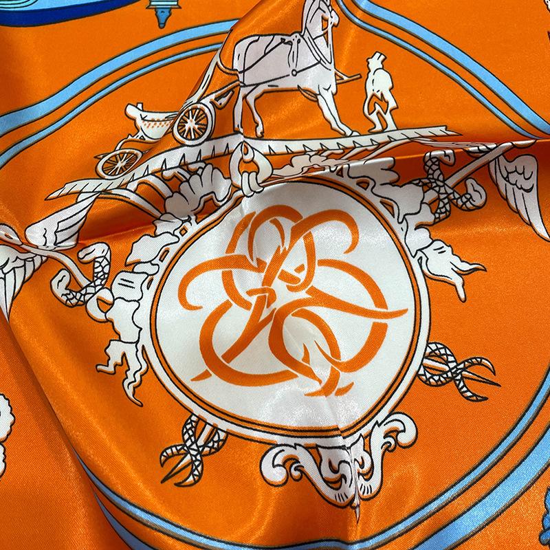 High-quality Luxurious Silk Scarves Headband Scarfs Neck Scarf For Women Chain Silk Scarf Women's Decorative Shawl