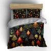 Christmas Tree Festive Pattern Bedding Duvet Cover Set Duvet Cover Pillowcases  (1*Duvet Cover 2*Pillowcases, without duvet insert)