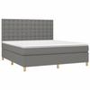 VidaXL Divan Bed with Mattress Dark Grey 160x200cm Fabric - Model 3142666