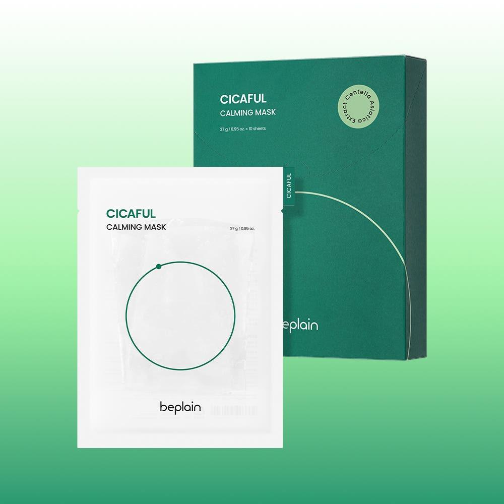 BEPLAIN Cicaful Calming Mask Hydrating Sheet Mask 27ml X 10 Sheets