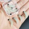 4/8pcs-#10 Bass Fishing Worms Lures, Silicone Soft Maggot Baits Bread Worm Fishing Lure