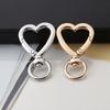Love Heart Rotating Keychain Pendant - Heart-Shaped Zinc Alloy Handbag Accessory & Spring Ring Jewelry