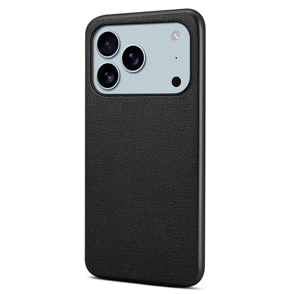 For iPhone 17 Pro Max Case Calf Texture Leather + PC + TPU Phone Cover