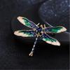 Oil-drop Dragonfly Brooch for Women, Alloy with Rhinestones, Insect Pin, Exquisite Clothing Accessory