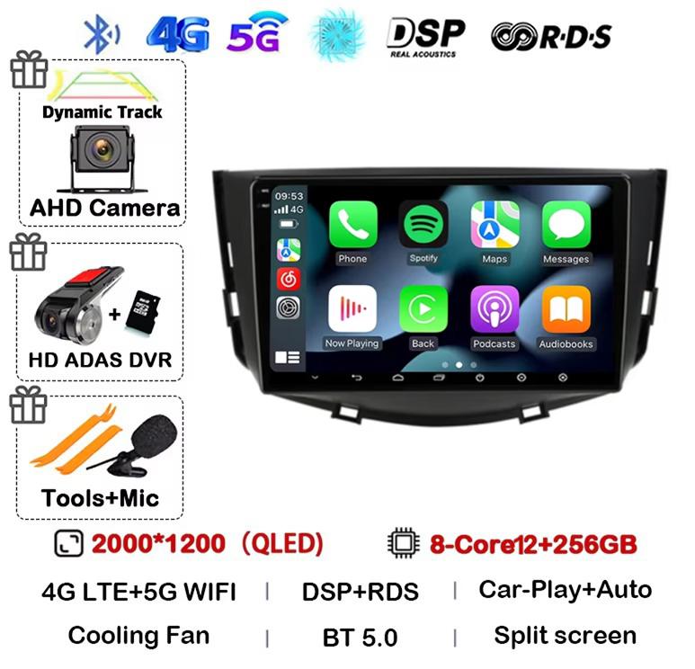 Android 14 Carplay Auto Car Radio For Lifan X60 X 60 2011-2016 2 Din Navigation GPS 4G+WIFI Multimedia Video Player Head Unit BT