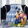 Mickey and Minnie Flannel Blanket - Ultra-Soft, Cozy, and Comfortable for Sofa, Bedroom, Camping, and Travel - Four-Season Versatility, Vibr