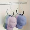 Hat Organizer Rack with 10 Metal Hooks - Stainless Steel Multi-Functional Holder for Hats Ties Scarves Belts Suspenders Anti-Slip Closet Accessory