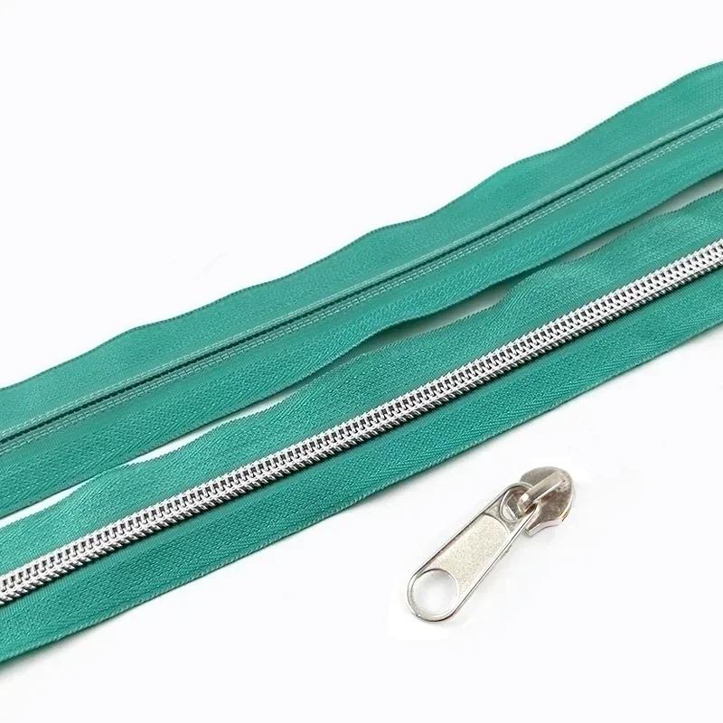 3/5/10M 5# Nylon Zipper Tape with Slider Bags Clothes Repair Zippers Plastic Coil Zip DIY Garment Replace Sewing Accessories