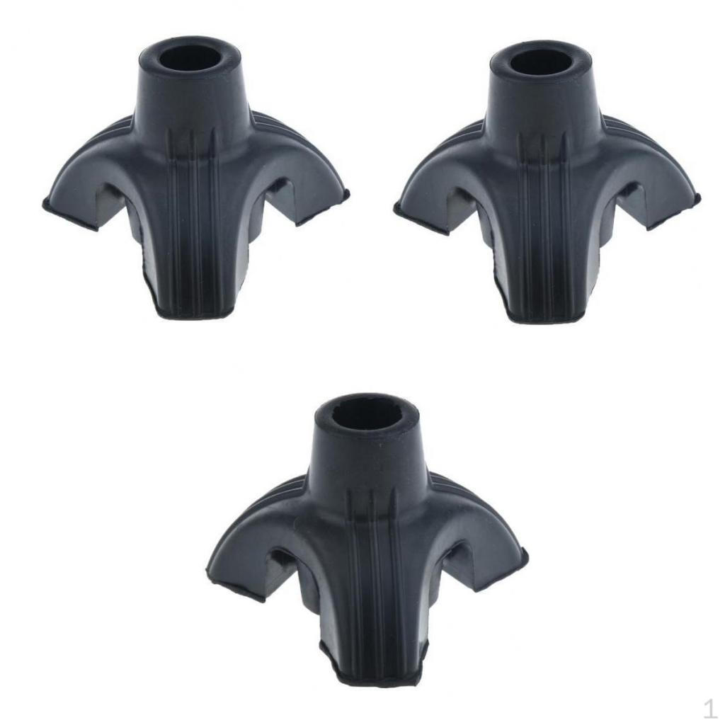 3x Tripod Anti Rubber Replacement Cane Crutches