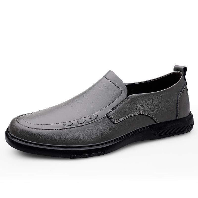 Men's Business Leather Loafers – Formal and Casual Cowhide Shoes for Spring and Autumn, Large Size Driving Loafers.
