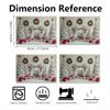 4pcs Linen Placemats, Christmas Table Decor Design Placemats 12x18 Inches, Suitable for Kitchen, Dining Room, Holiday Dining, and Coffee Table