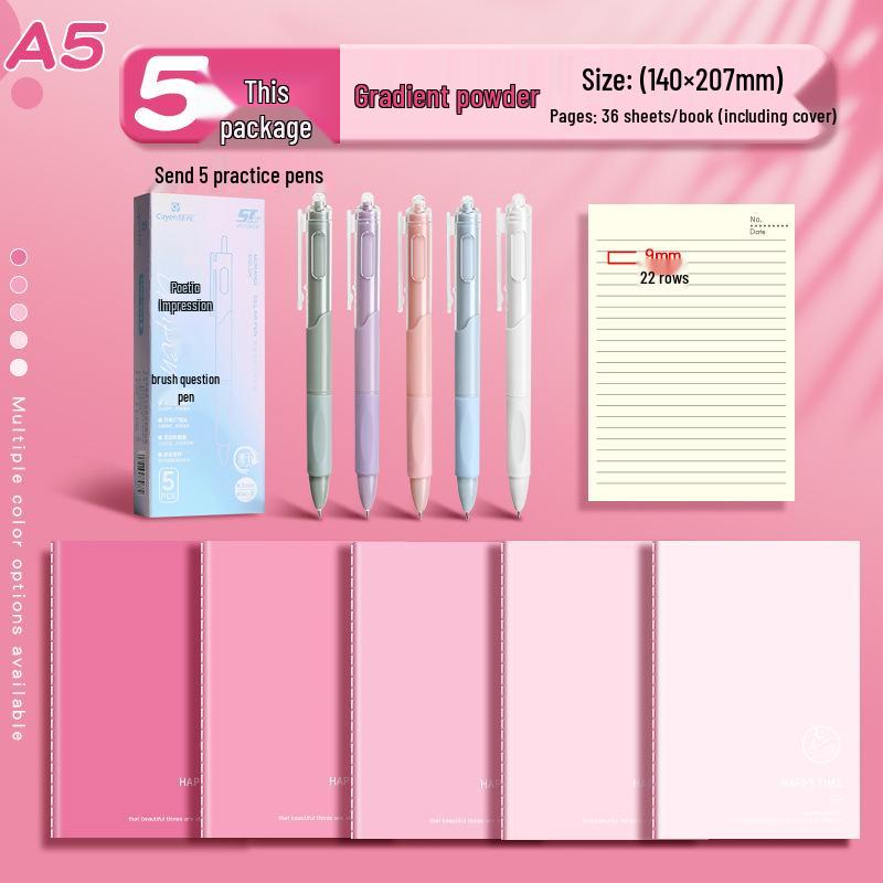 B5 Gradient Color Softcover Notebook for Junior and High School Students