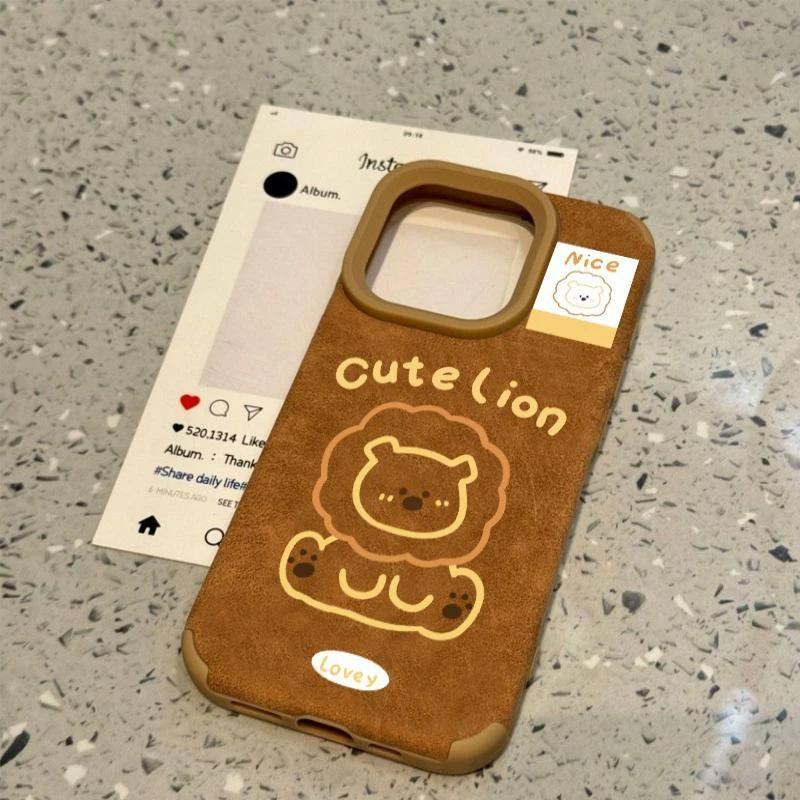 For Apple 16 New Mobile Phone Case for IPhone16 Promax Autumn and Winter Lambskin 15 Cute Simple 14 Cartoon