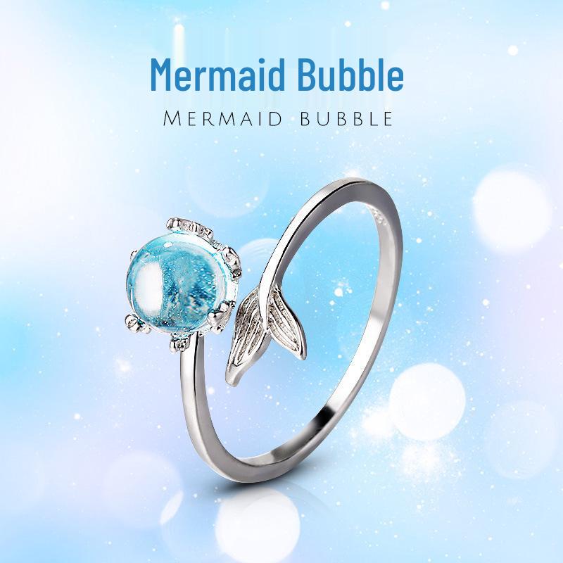 Mermaid Foam Adjustable Fishtail Ring - Women's Fashion Jewelry 2025