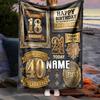 Outdoor Customize Blanket Perfect For Birthday Giftsthis Luxurious Outdoor Customize Blanket Is Crafted With Exquisite Details Featuring Happy