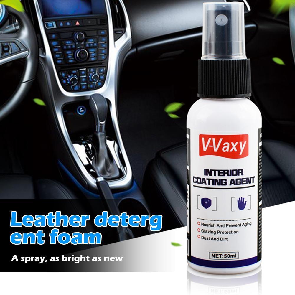 50ml Car Interior Cleaner Maintenance Care Coating Retreading Cleaning Agent for Leather Seat Plastic Dashboard Door Panel
