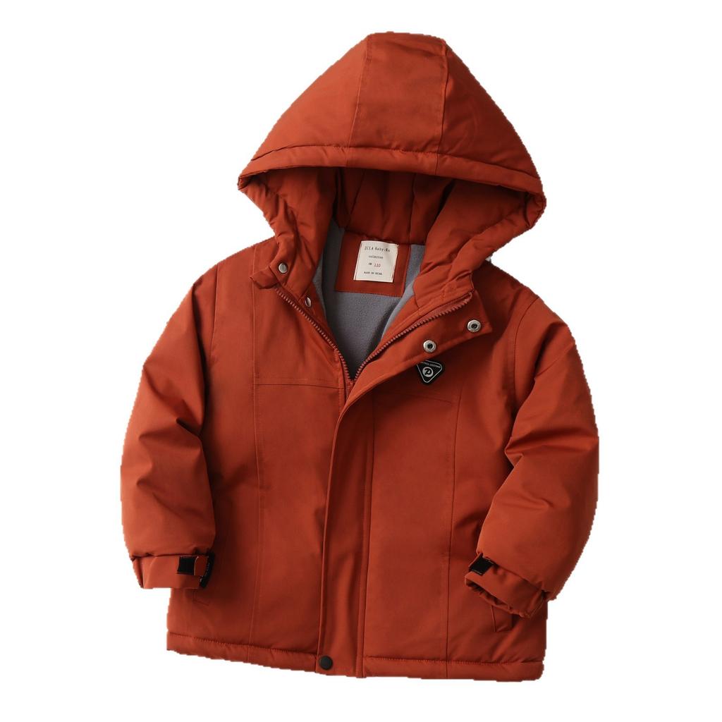 Boys new cold and windproof lightweight thickened fluffy warm loose high-quality fabric casual sports cotton clothing