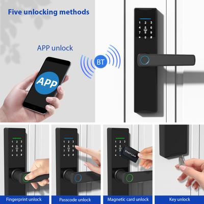 WiFi Smart Lock Keyless Entry APPCelsiusFingerprintCelsiusPasswor elsiusCar elsiusMechanical Key 5 Unlocking Methods Touchscreen Alumin