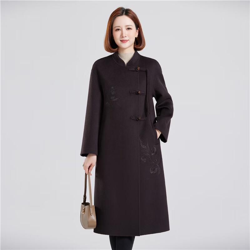 Women's Chinese Style Double-Faced Wool Coat