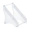 Clear Acrylic Vinyls Record Holder Display Rack 12 Slots Space Saving Vinyls Record Stand for Music Collection Album