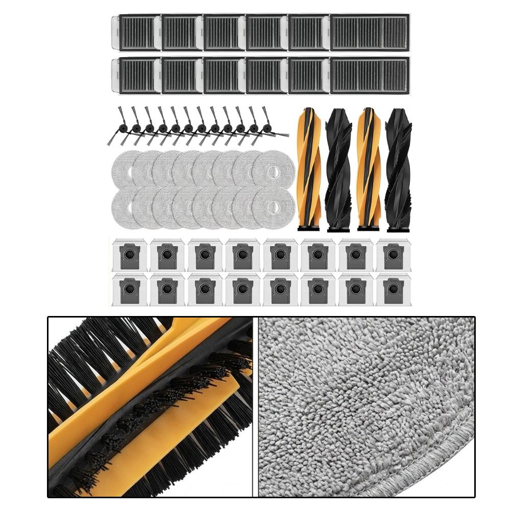 Replacement Kit Filters Mop Cloths Dust Bags Side Brushes For MOVA For Trouver Mobius 61 Matrix11 For Ultra Robot Vacuum Cleaner