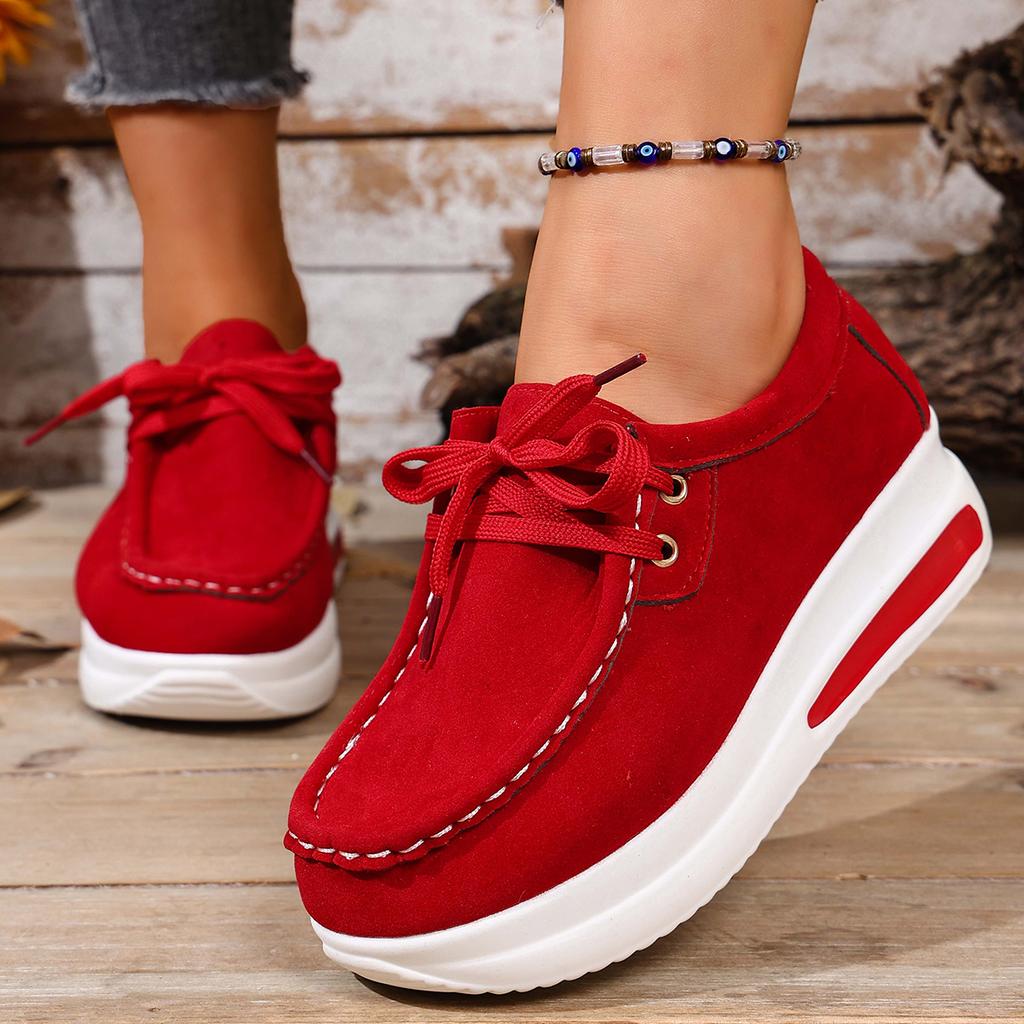 Spring/Autumn Sneakers Women Running Shoes Outdoor Breathable Lace-up Thick Bottom Casual Comfortable Shoe Large Size 36~43