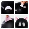 SEAMETAL 2Pc Motorcycle Helmet Cat Ears Cute Decoration Style Helmet Universal Accessories