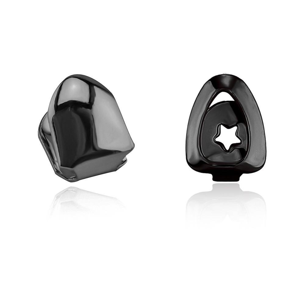 

Полые Сердца Зубные Украшения Блестящие Циркониевые Колпачки для Зубов Новые Хип-Хоп Грилзы для Зубов Женские 2pcs-Black