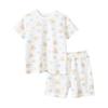 27Home Brand Summer Kidsren's Short-Sleeved Suit Lycra Cotton Home Clothes Pajamas Two-Piece Set Baby Girl Clothes