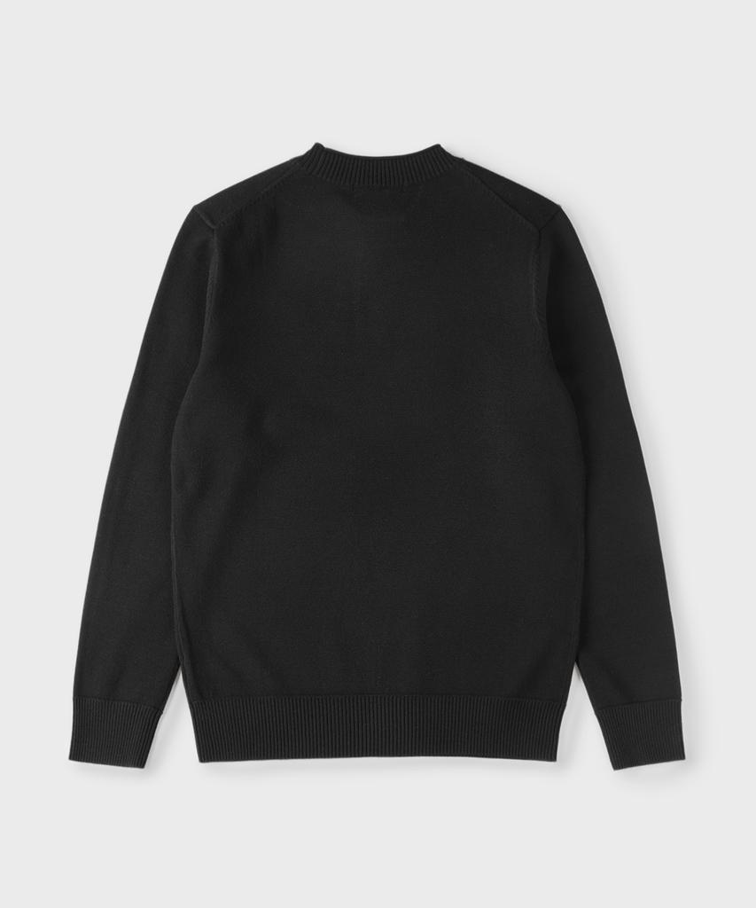 PANICALE Black Slim Fit Viscose Blend Knit