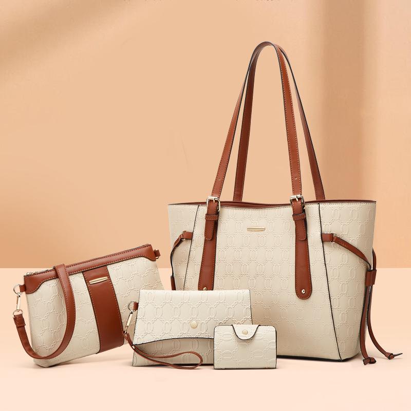 2024 Autumn/Winter Fashionable Mother-Child Four-Piece Tote & Crossbody Bag Set