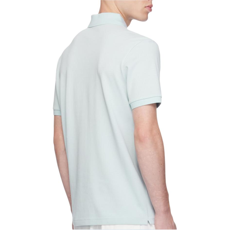 Moncler Solid Color Fitted Short Sleeve Polo Shirt Men tops Blue J10918A0000989A1670C