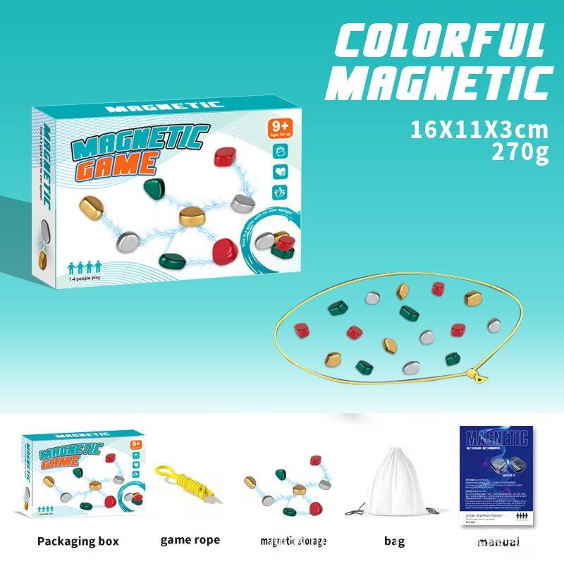 1SET Magnetic Effect Versus Chess Step On Thunder Magnet Induction Puzzle Decompression Table Game Chess Board Game Children's Toys
