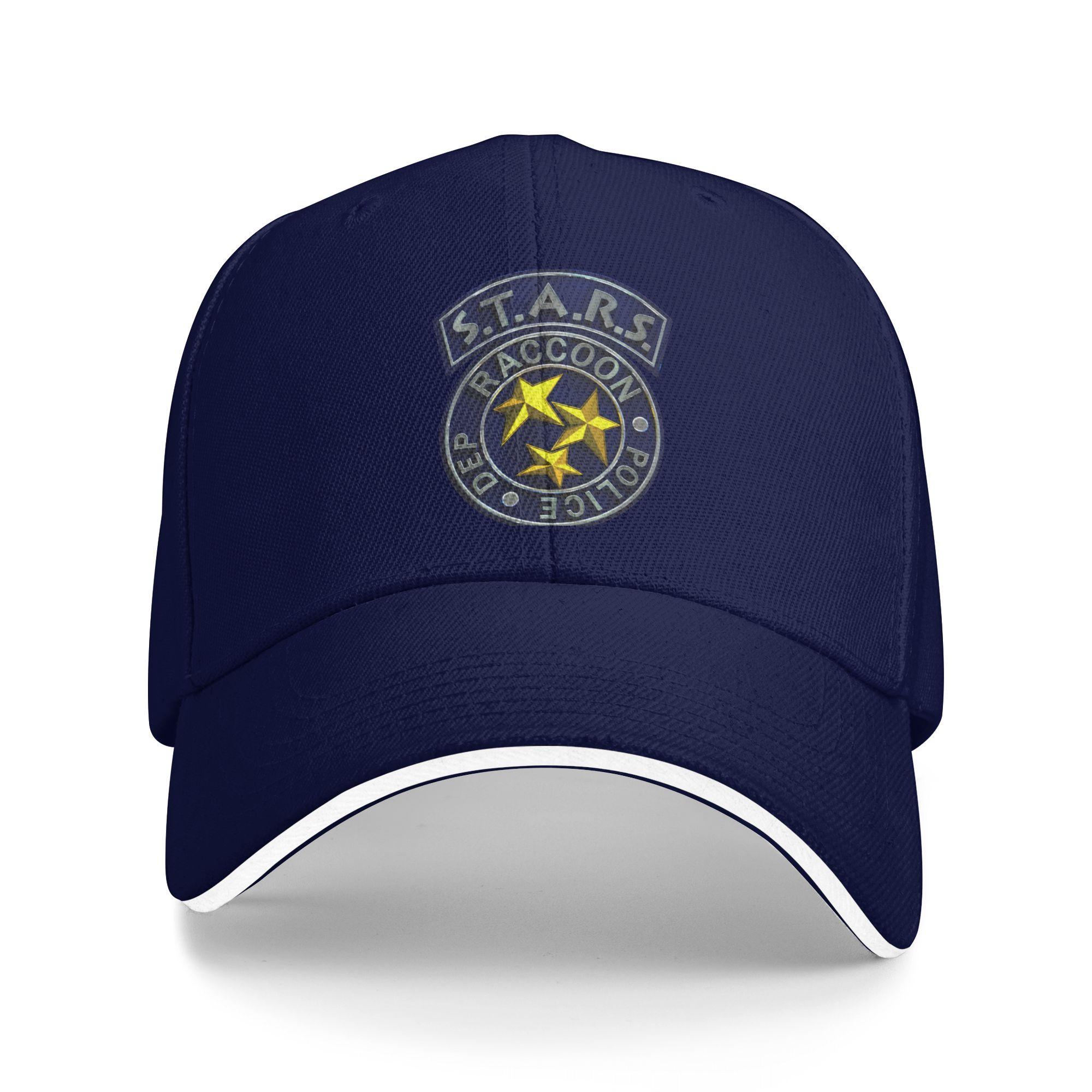 

STARS Raccoon Police Department R.P.D. Baseball Cap Casual Sandwich Cap Unisex Adjustable Dad Hat Travel Gift One Size темно-синього кольору