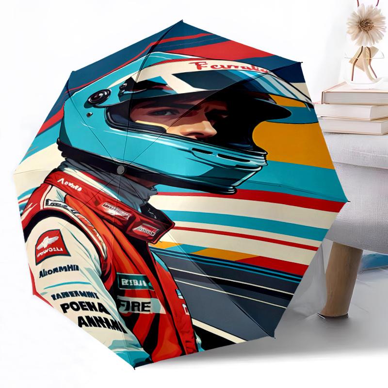 Racing Driver Helmet Suit Automatic Design Umbrella 8Bone Structureautomatic Closing Buttondurable Portable And Foldable Great For Outdoors And Daily