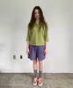 Aepeuteosseommeo V-Neck Stripe Quater T-Shirt (Green)