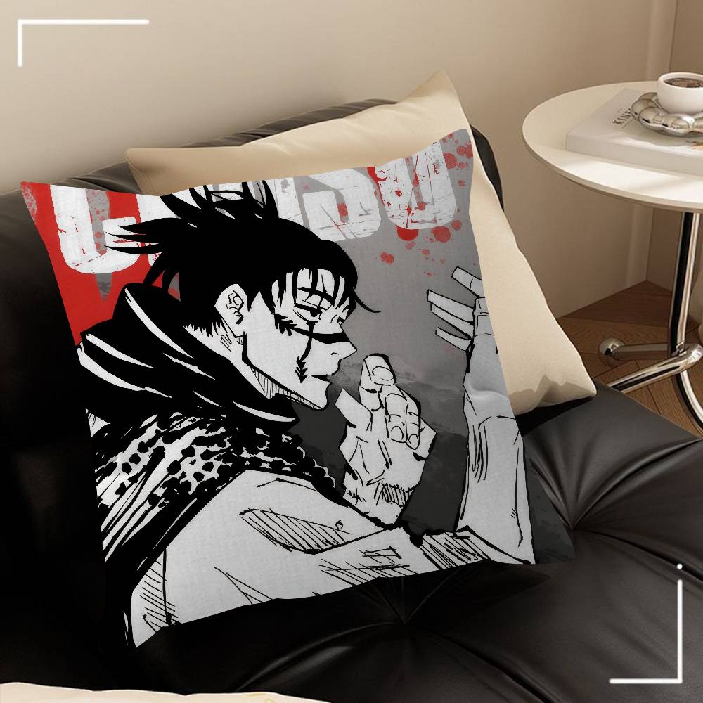 Japonsko C-Choso Jujutsu Kaisen Anime Povlak na polštář kreslený Dárek Potah na polštář Ložnice Domov Pohovka Židle Sedadlo Dekorace povlak na polštář