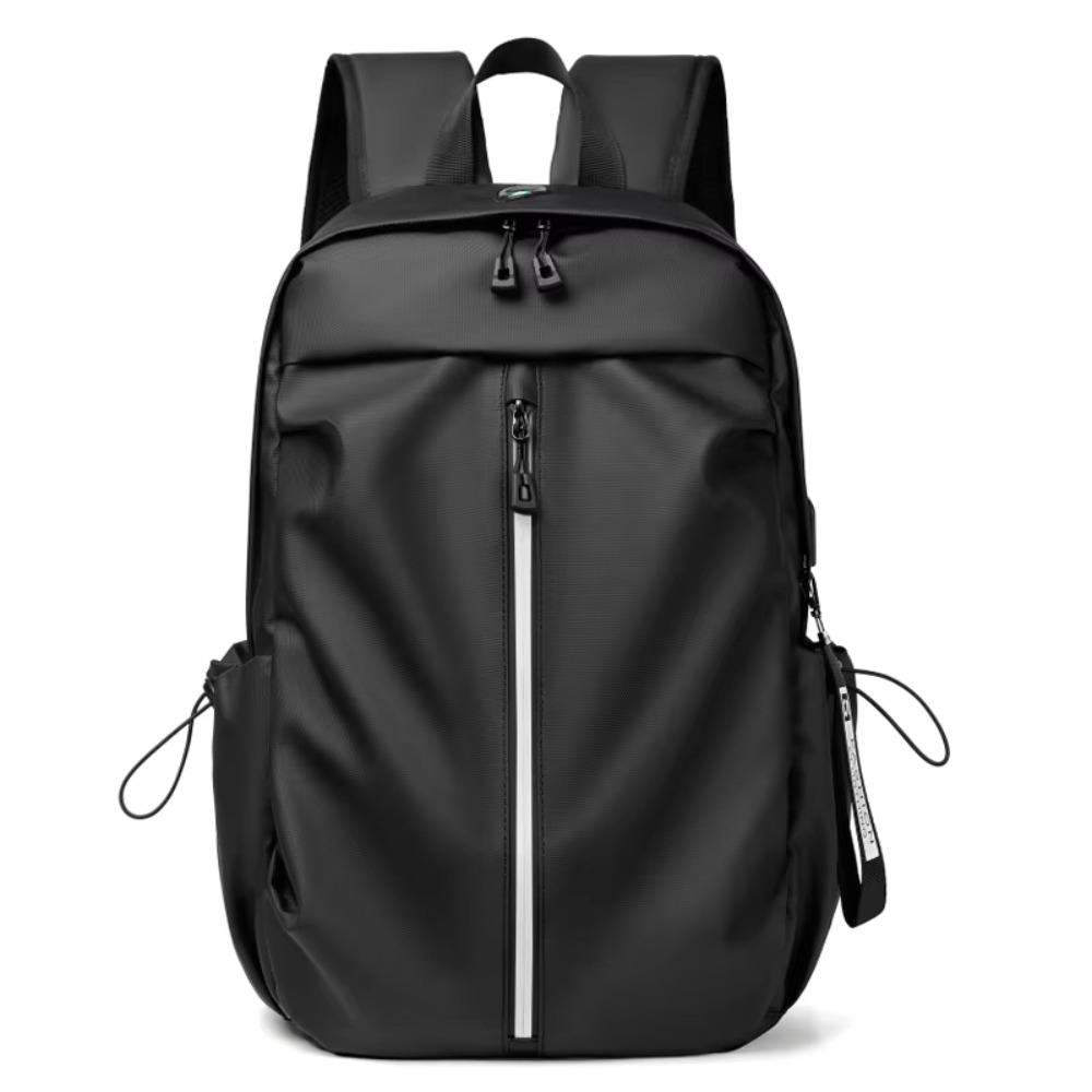 

USB Interface Men s Computer Backpack Anti-splashing Travel Backpack Business Computer Bag Outdoor black with pendant