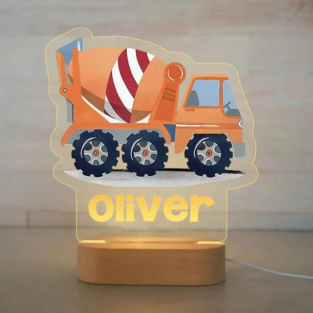 Personalized Animal Night Light - Custom Name Acrylic Lamp for Kids Bedroom Decor Baby Birthday Christmas Gift