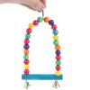Natural Wooden Parrot Swing Toy Bird Supplies Perch Hanging Swings Cage For Pets