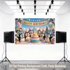 2D Flat Backdrop1pc Birthday Scene Cute Backdrop Banner Polyester Wall Decor For Living Room Bedroom Office Outdoor Decor Holiday Gift