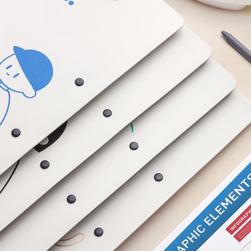 Dual Use A4 File Folder with Double Clips Memo Clip Board  Students Gift