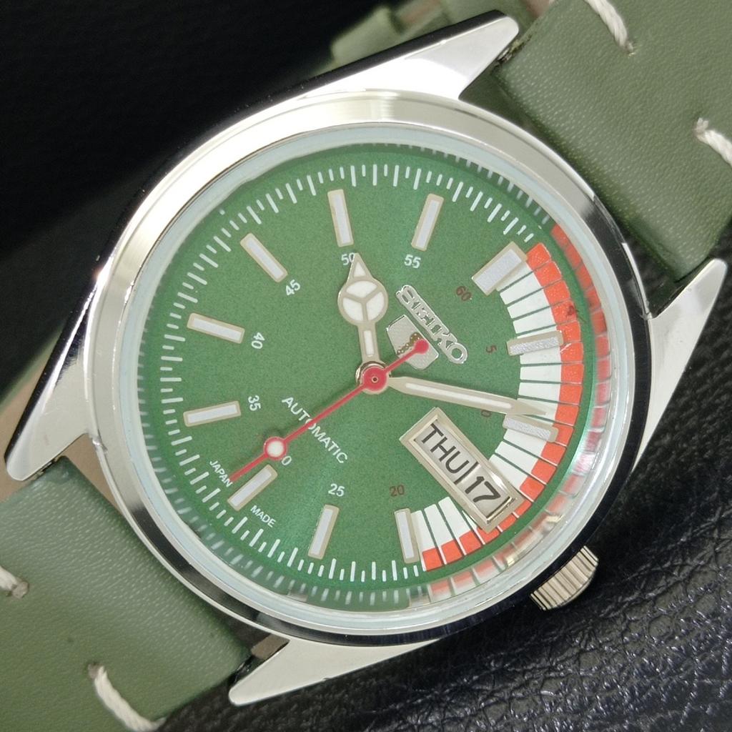 

SEIKO 5 AUTOMATIC VINTAGE REFURBISHED 6309A JAPAN MENS GREEN WATCH a440854-4 Sk-a440854