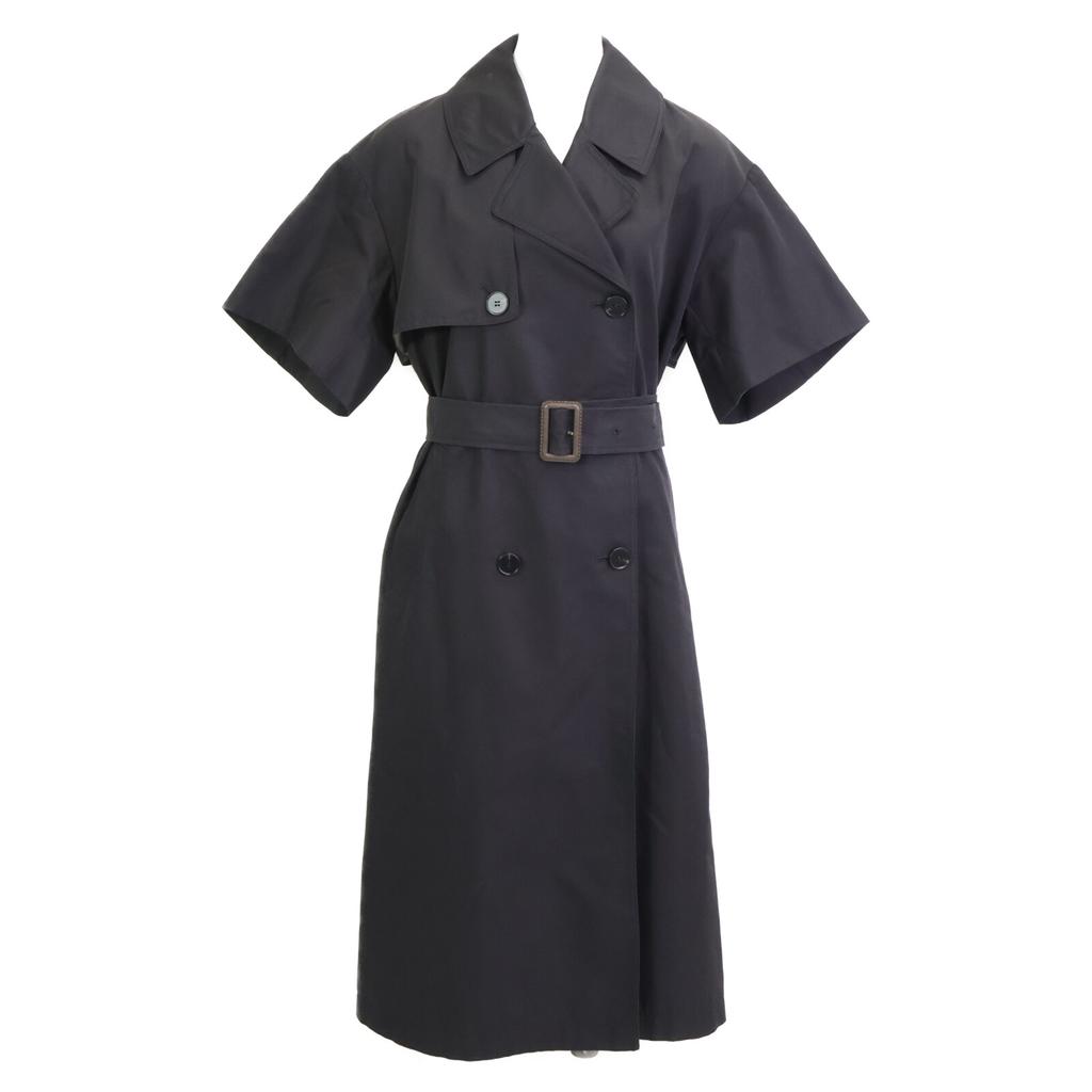 THOMAS MAGPIE 2221202 Black Cotton Back Print Short Sleeve Trench Coat coat 38 blackUsed