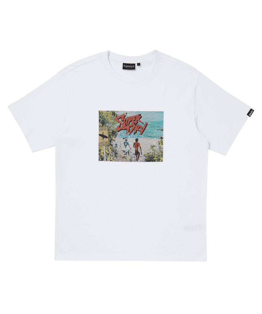 Syupeodeulai Vacation Retro Graphic T-Shirt White