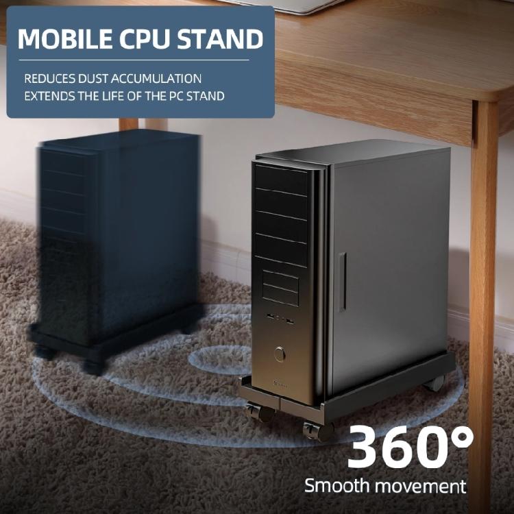 CPU Stand Flexible Computer Chassis Stand with Ventilated Base and Simple Assembly PC Tower Stand Organization